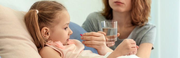 Child taking medication